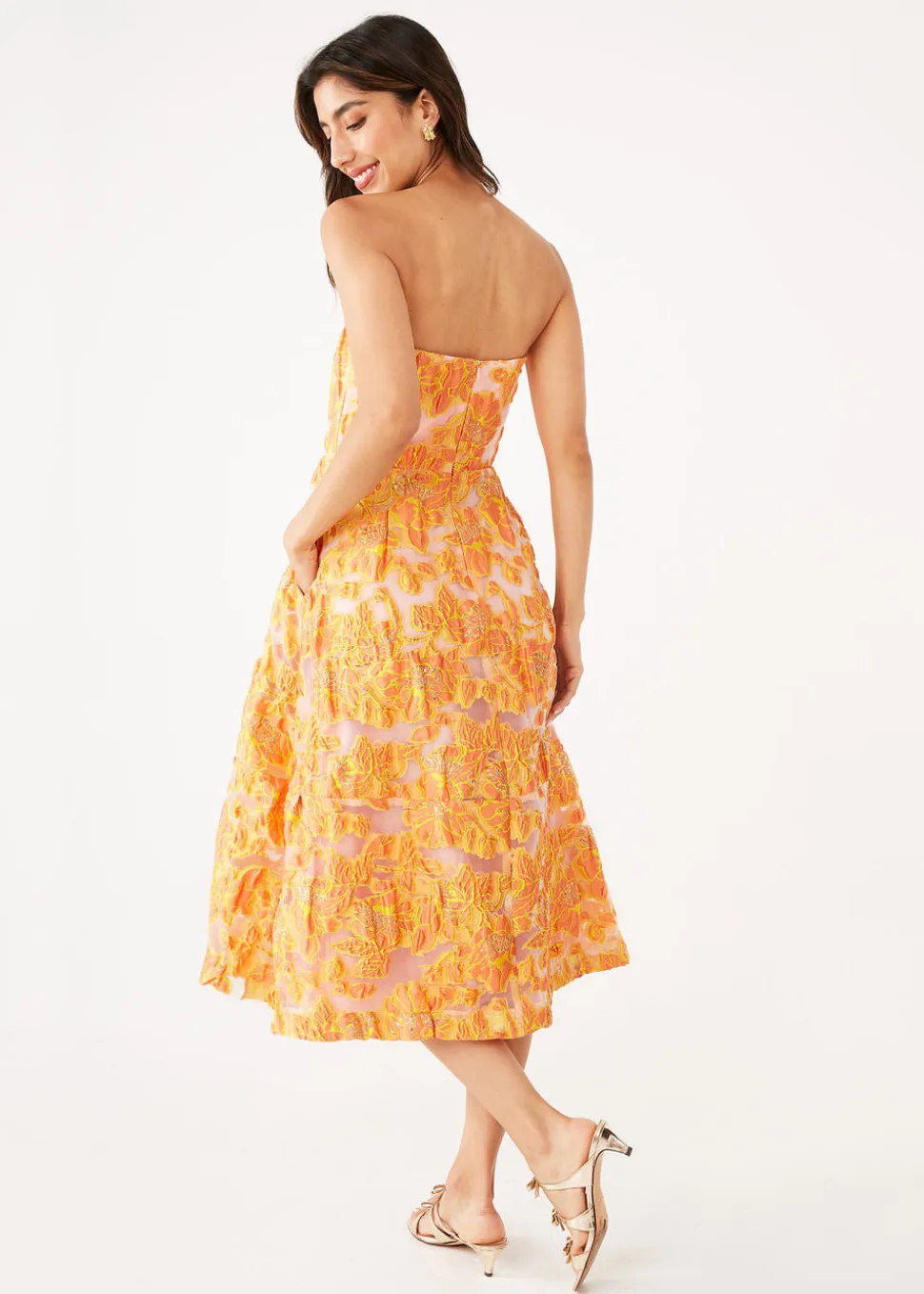 Catherine Dress Orange Blossom Organza