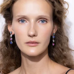 Catherine 4-Drop Earrings in Multi-Chintz