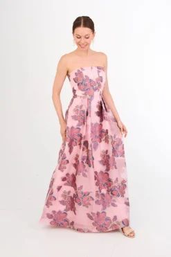 Catherine Gown in Pink Peony Organza