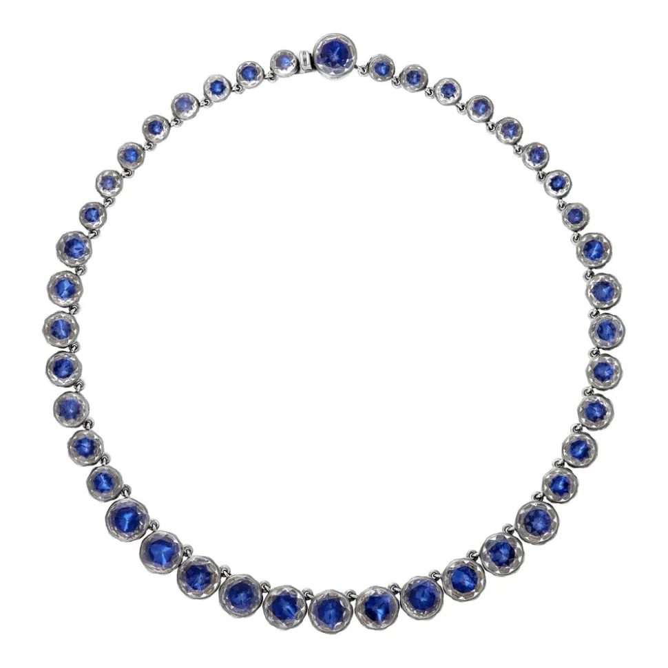 Catherine Round Rivière in Indigo
