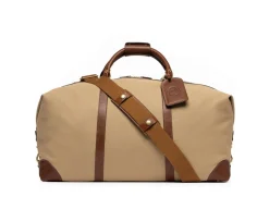 Cavalier III No. 98 Duffel Bag in Twill and Vintage Leather