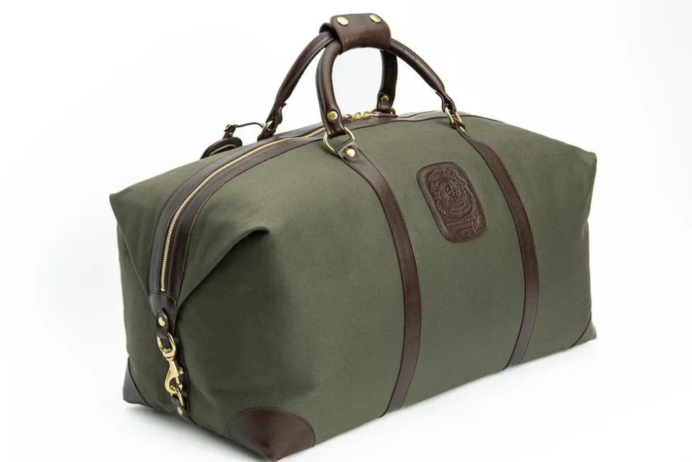 Cavalier III No. 98 Duffel Bag in Twill and Vintage Leather