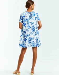 Cecily Mini Dress in Porcelain Blue