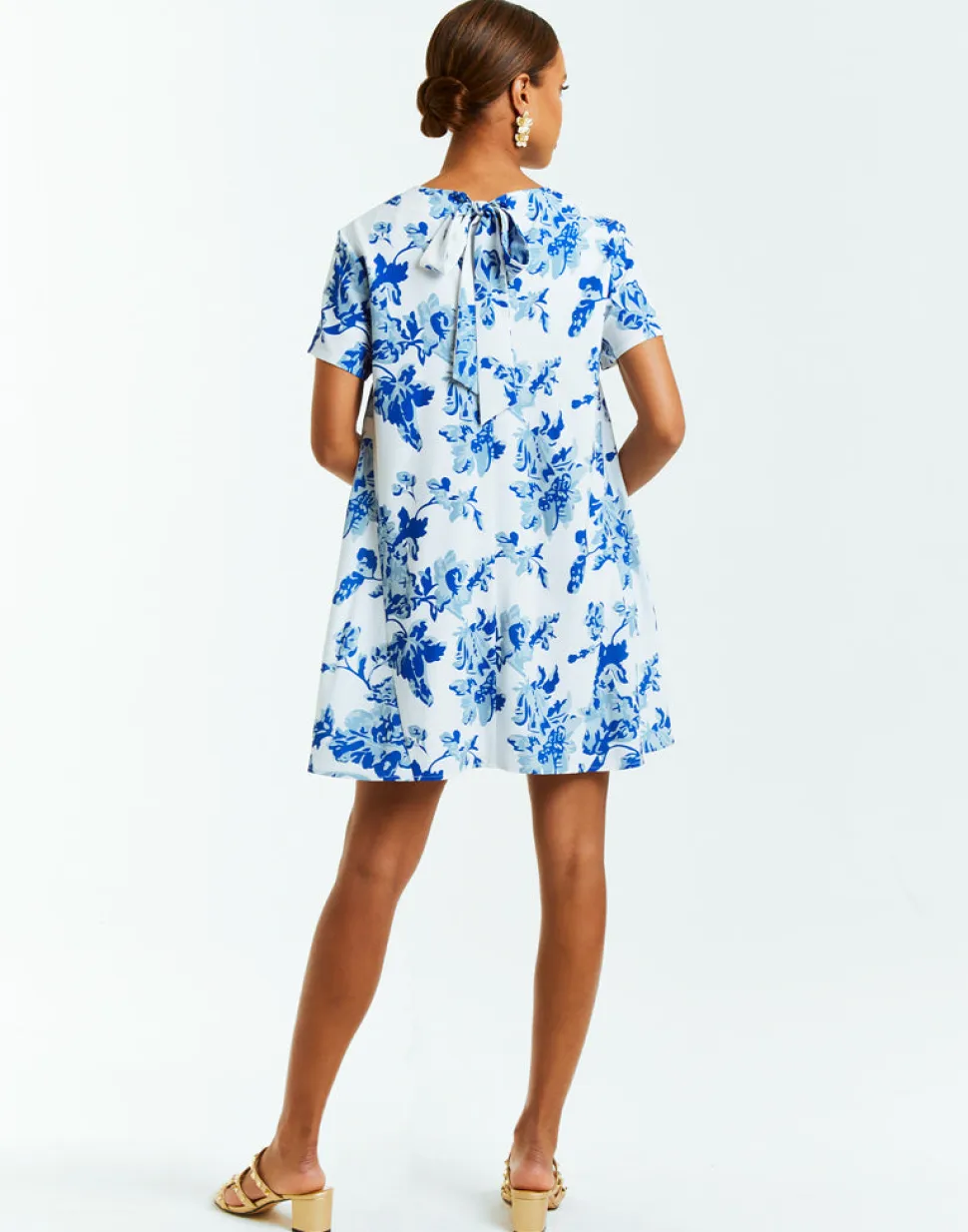 Cecily Mini Dress in Porcelain Blue
