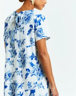 Cecily Mini Dress in Porcelain Blue