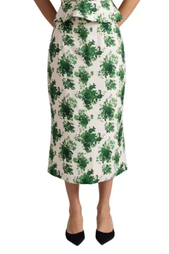 Celeste Skirt Cream & Green Floral