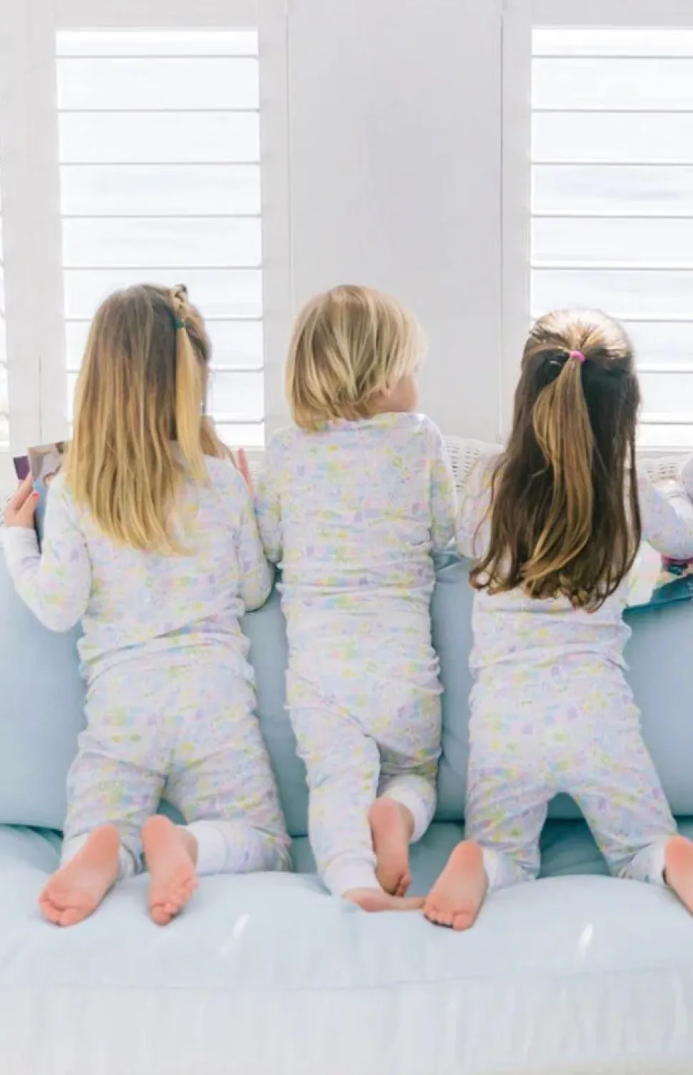 Charleston Two Piece Kids Pajamas in Rainbow Row Multi