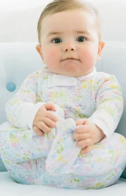 Charleston Zip Baby Onesie in Rainbow Row Multi