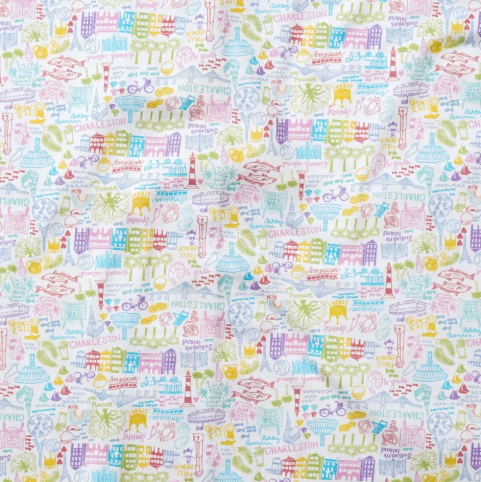 Charleston Zip Baby Onesie in Rainbow Row Multi