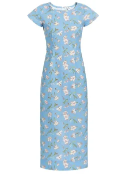 Charlie Dress in Blue Hibiscus