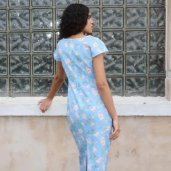 Charlie Dress in Blue Hibiscus