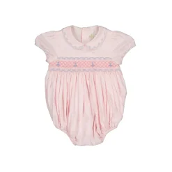 Charlotte Pink Smocked Romper