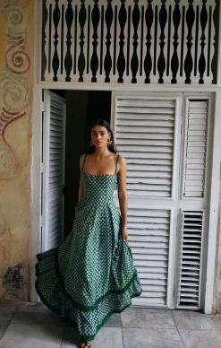 Checkmate Dress in Green