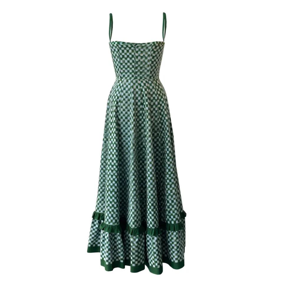 Checkmate Dress in Green