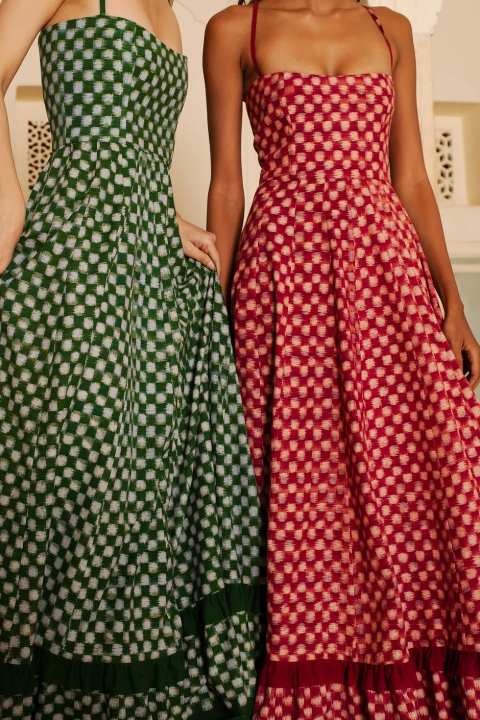 Checkmate Dress in Green