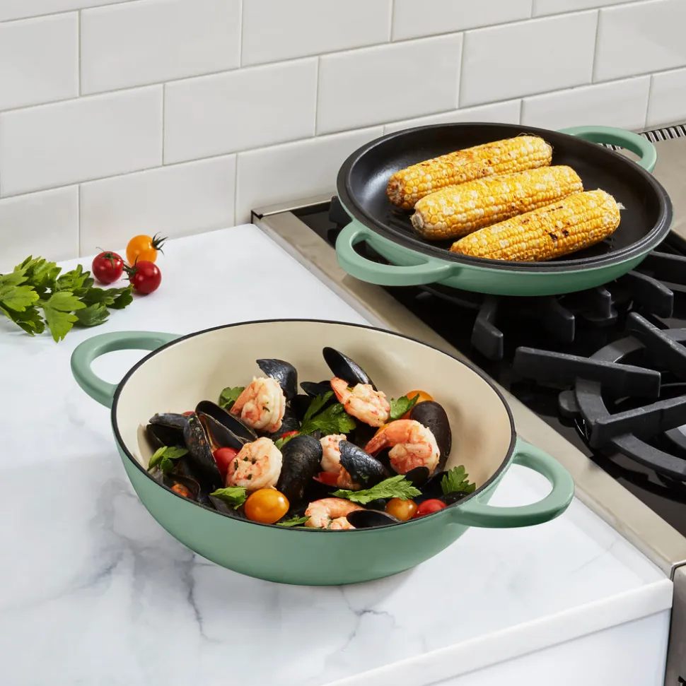 Chef’s Classic® Enameled 2-in-1 Cast Iron Multipurpose Set in Sage