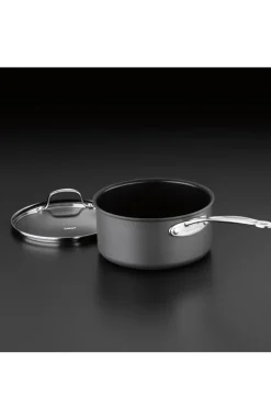 Chef's Classic® Non-Stick Hard Anodized 2 Quart Saucepan in Black