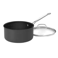Chef's Classic® Non-Stick Hard Anodized 3 Quart Saucepan in Black