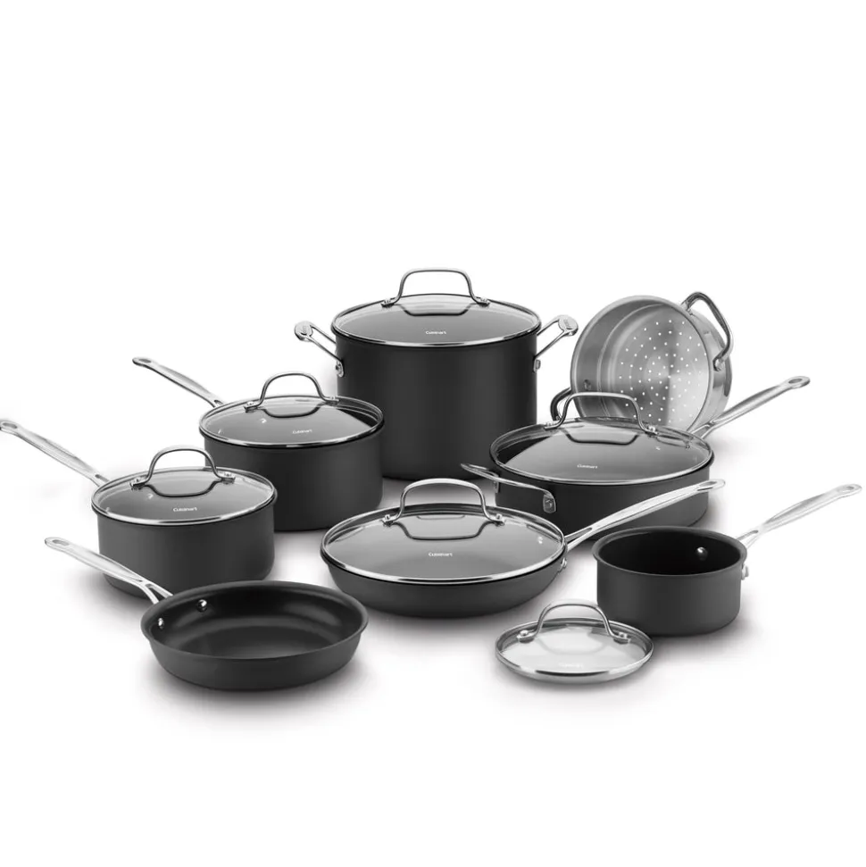 Chef's Classic® Nonstick Hard Anodized 14-Piece Set in Black