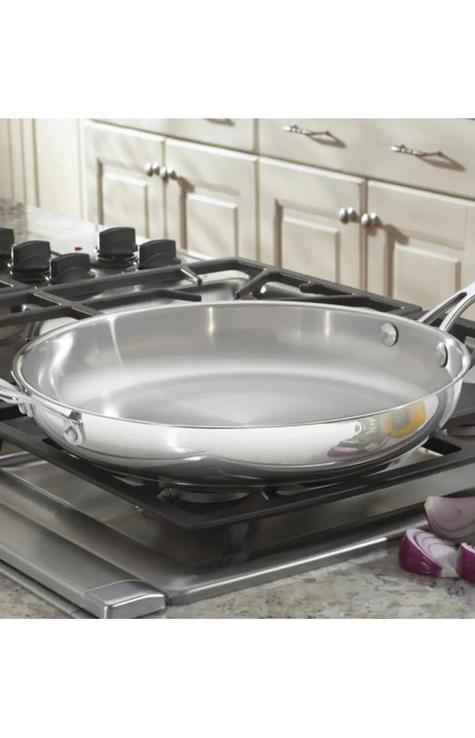 Chef's Classic® Stainless 12'' Skillet with Helper Handle in Stainless Steel