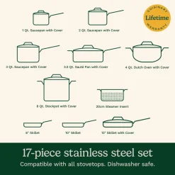Chef's Classic® Stainless 17-Piece Chef's Classic Stainless Set in Stainless Steel