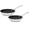 Chef's Classic® Stainless Set of 2 Nonstick Skillets (9" Skillet & 11" Skillet) in Stainless Steel