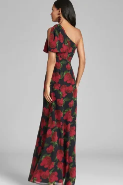 Chelsea Gown in Ruby Tea Roses