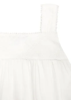 Chelsea White Cotton Dress for Girls
