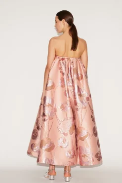 Cheryl Midi Dress Pink Jacquard