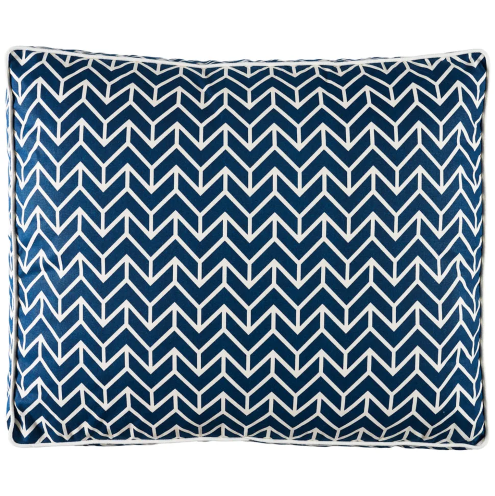 Chevron Dog Bed in Navy