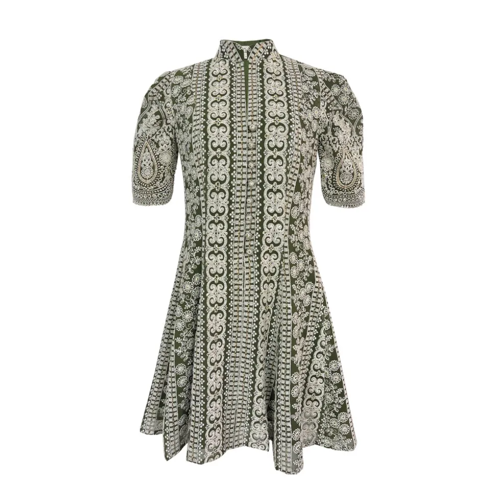 Chikan Olive Dress