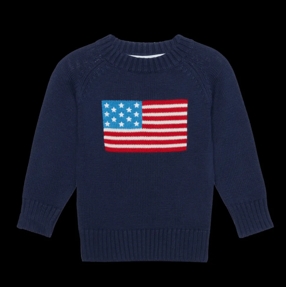 Children's American Flag Crewneck Sweater