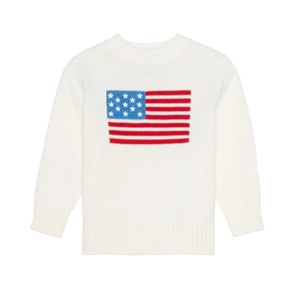 Children's American Flag Crewneck Sweater