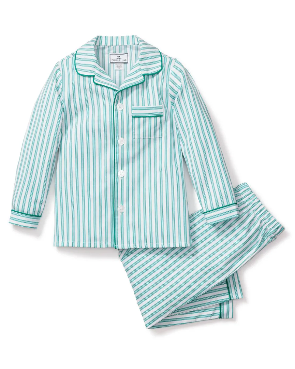 Children’s Emerald Ticking Pajama Set