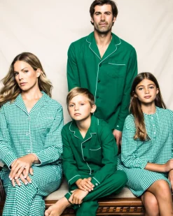 Children’s Forest Green Flannel Pajama Set