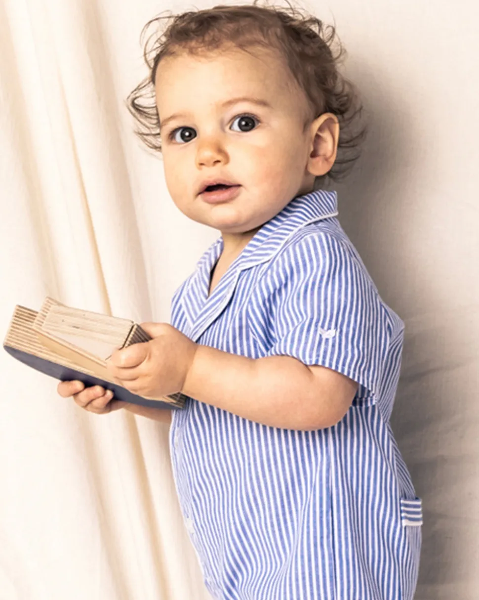 Children’s French Blue Seersucker Summer Romper