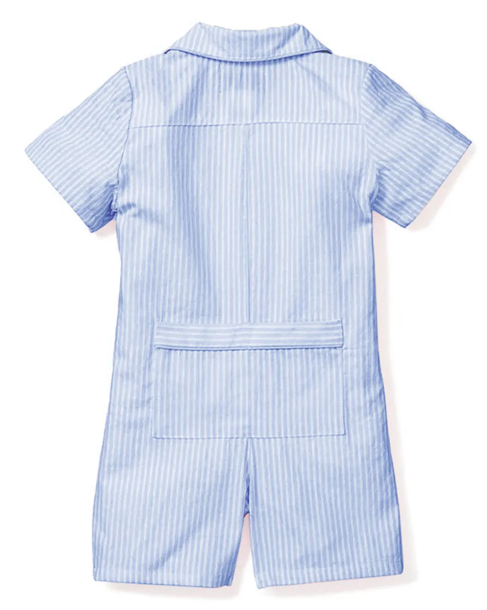 Children’s French Blue Seersucker Summer Romper