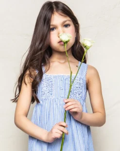 Children’s French Blue Seersucker Charlotte Nightgown
