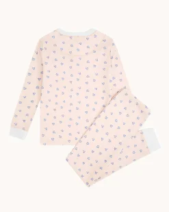 Children's Love Heart Pajamas in Pink