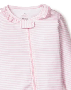 Children’s Pima Snug Fit Pink Stripes Romper