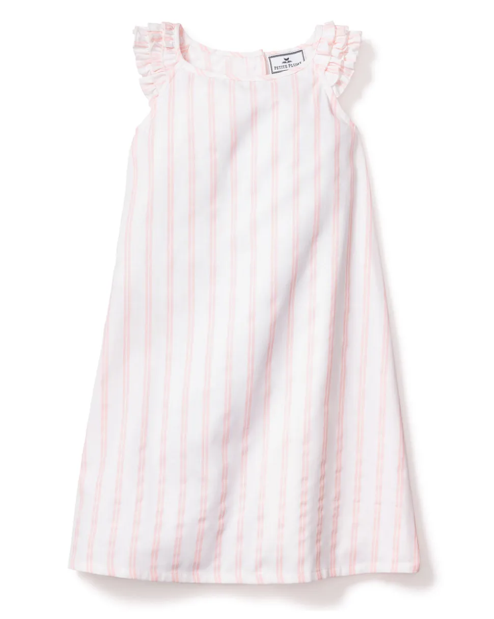 Children’s Pink and White Stripe Amelie Nightgown