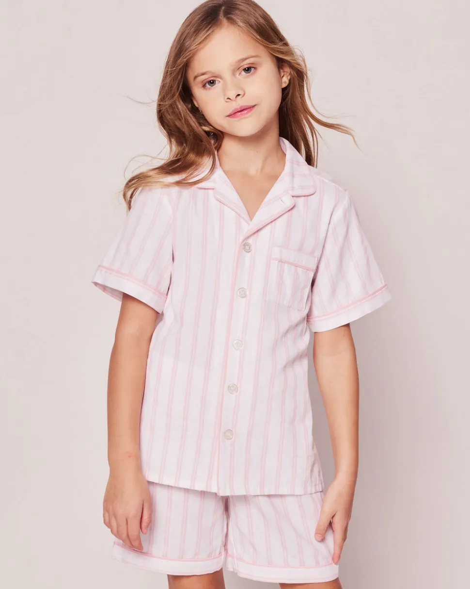Children’s Pink and White Stripe Short Set