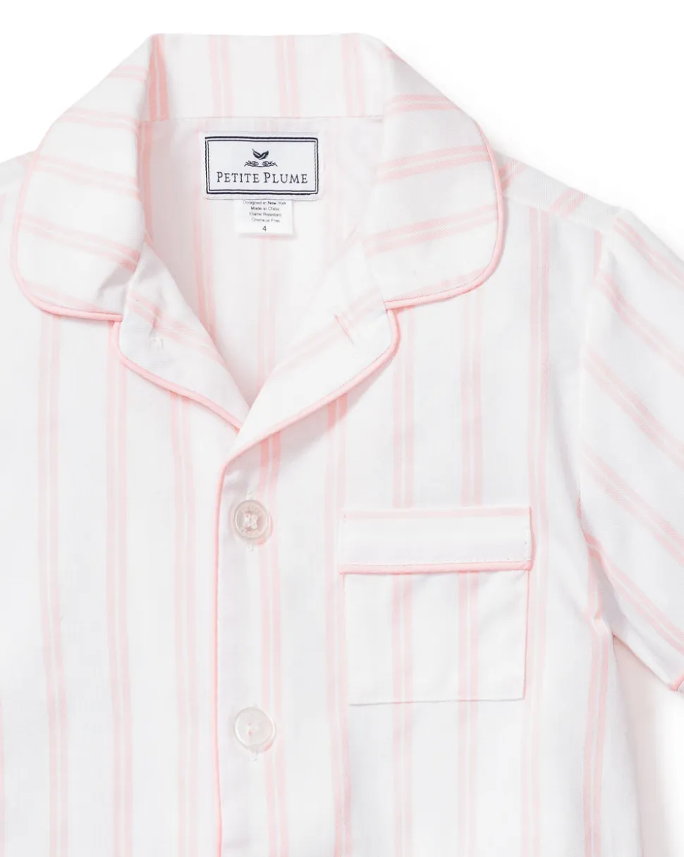 Children’s Pink and White Stripe Short Set