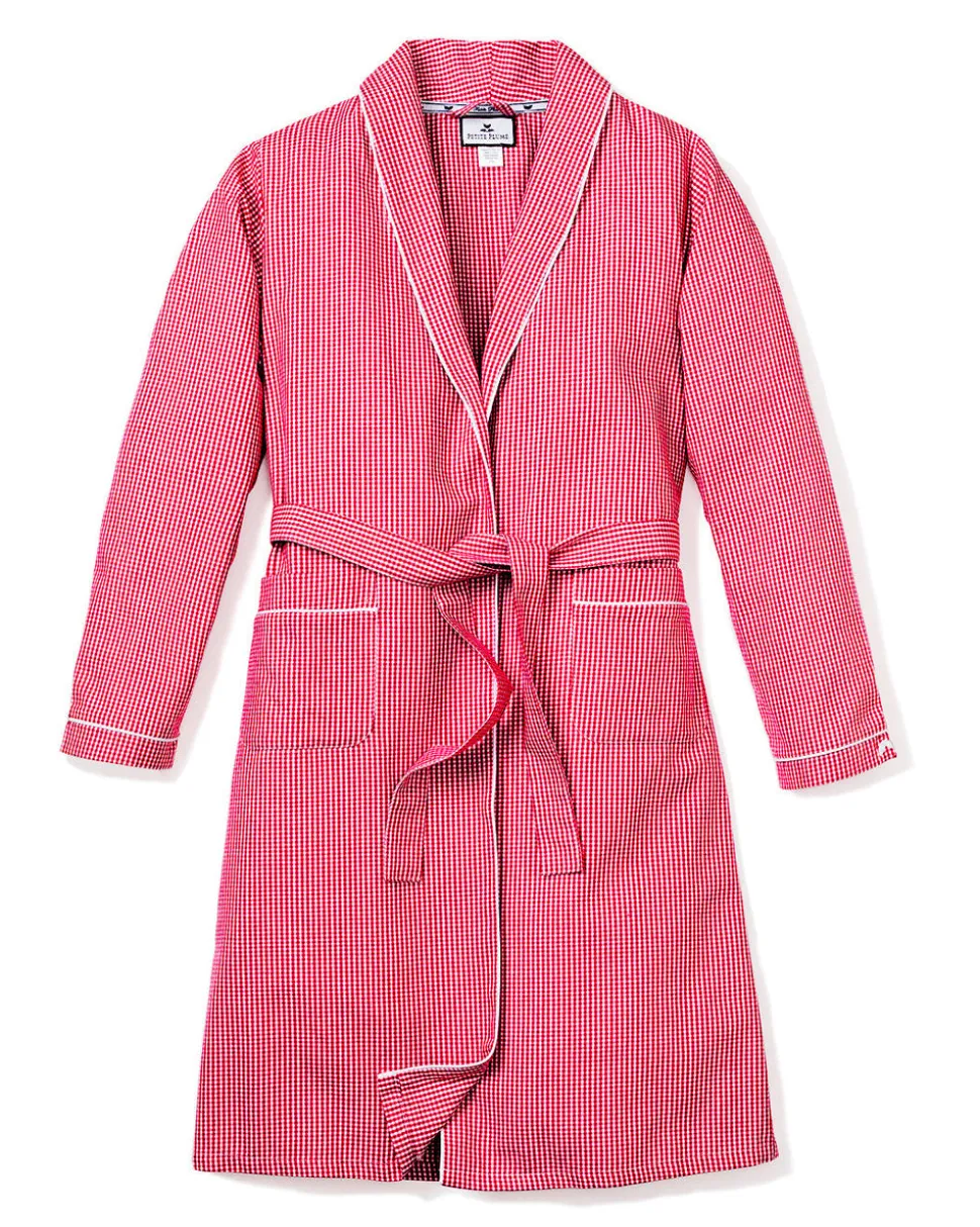 Children’s Red Mini Gingham Robe