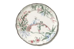 Chinoiserie Dessert Plates, Set of 12