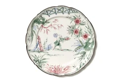 Chinoiserie Dessert Plates, Set of 12