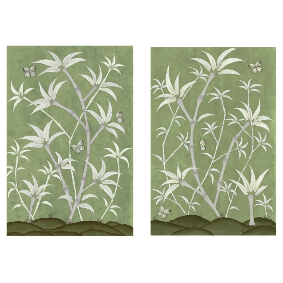 Chinoiserie Panel Print Pair | Bamboo En Fleur