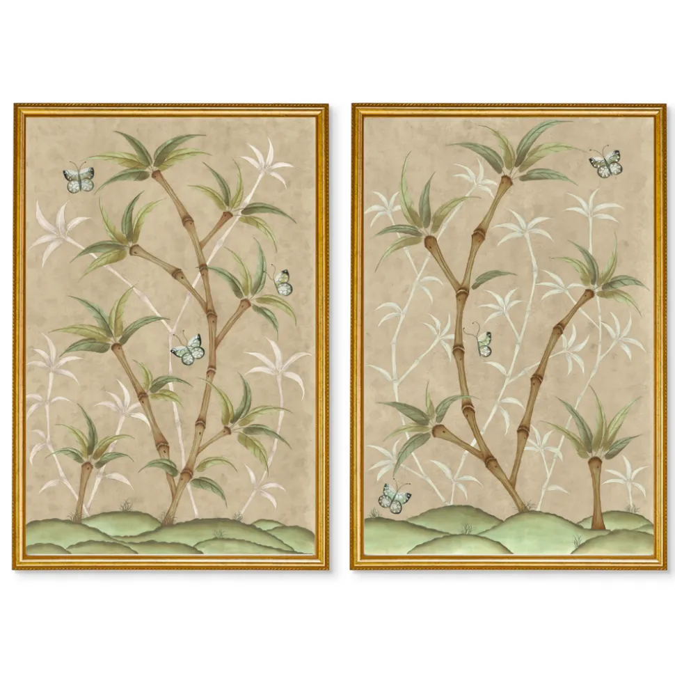 Chinoiserie Panel Print Pair | Bamboo En Fleur