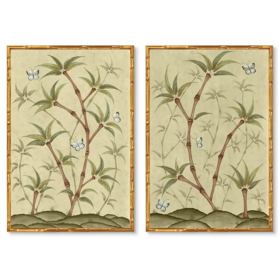 Chinoiserie Panel Print Pair | Bamboo En Fleur
