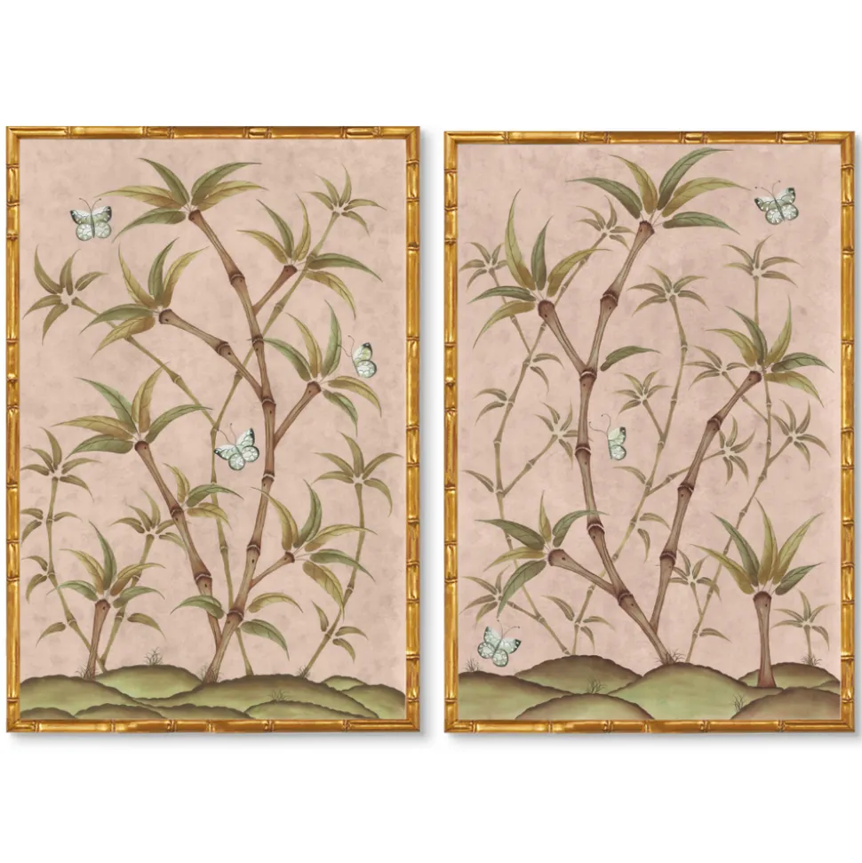 Chinoiserie Panel Print Pair | Bamboo En Fleur